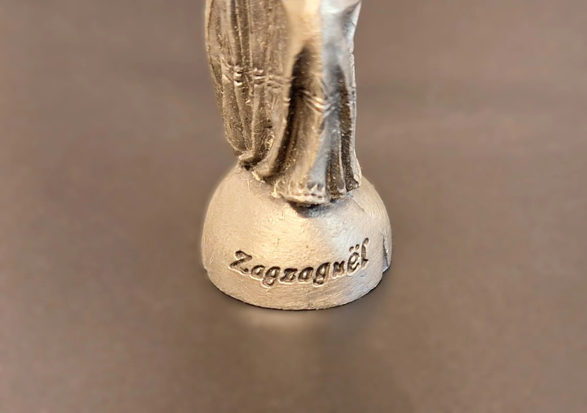 5 tinnen beeldjes van engelen - foto 11