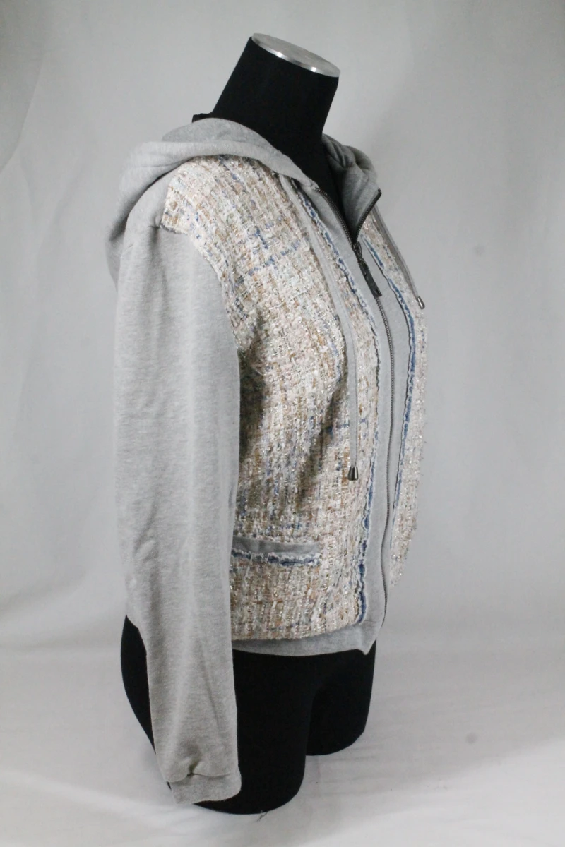 Grijze zip-up hoodie - Twinset - foto 3