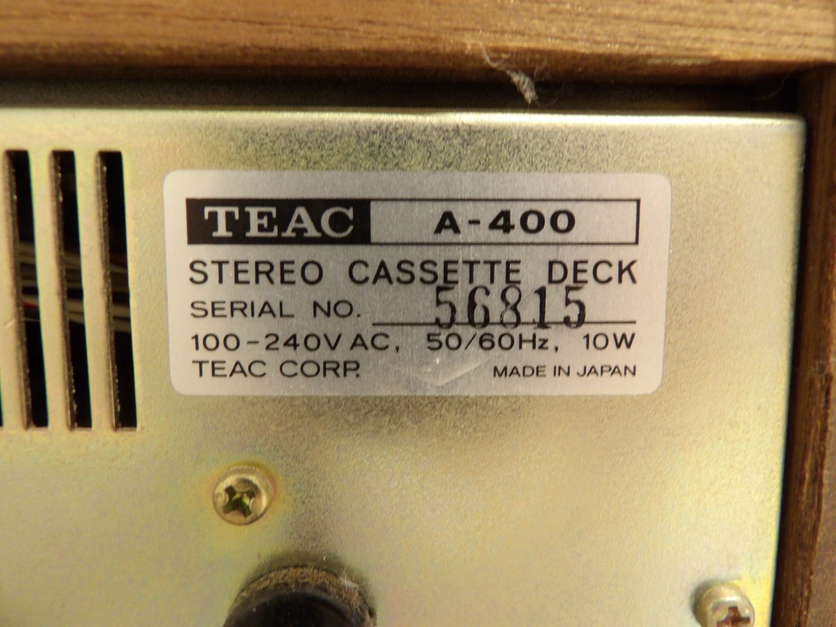 TEAC A-400 Stereo Cassette Deck - foto 6
