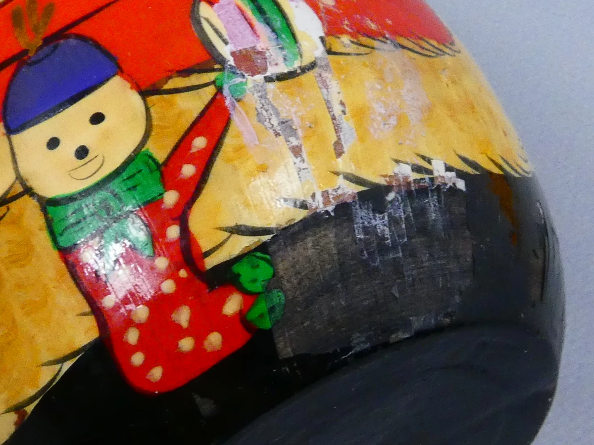 Set van 3 houten kerstmannen decoratief - foto 2