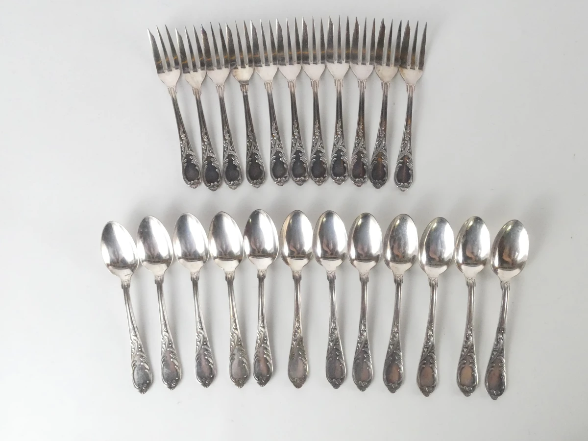 Vintage verzilverde bestekset "Silber 100" - foto 14