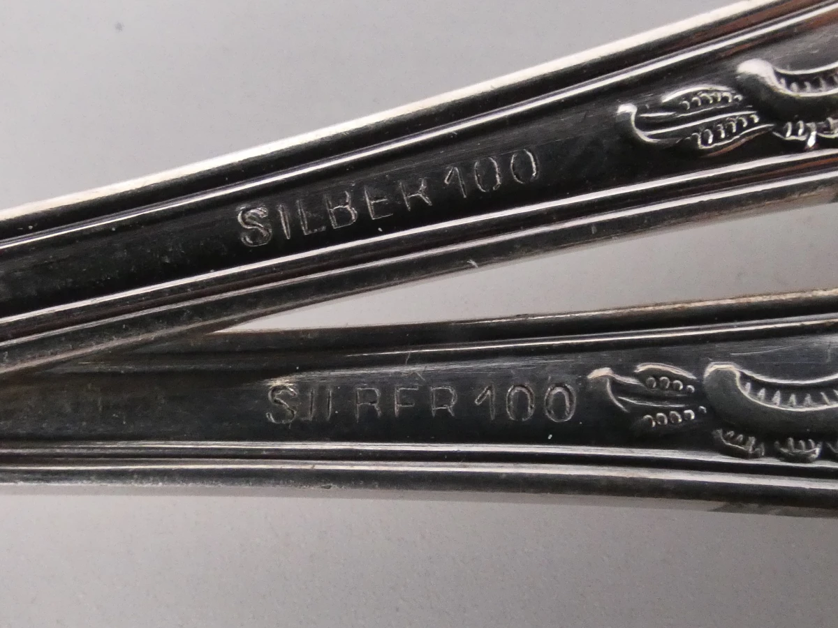 Vintage verzilverde bestekset "Silber 100" - foto 15