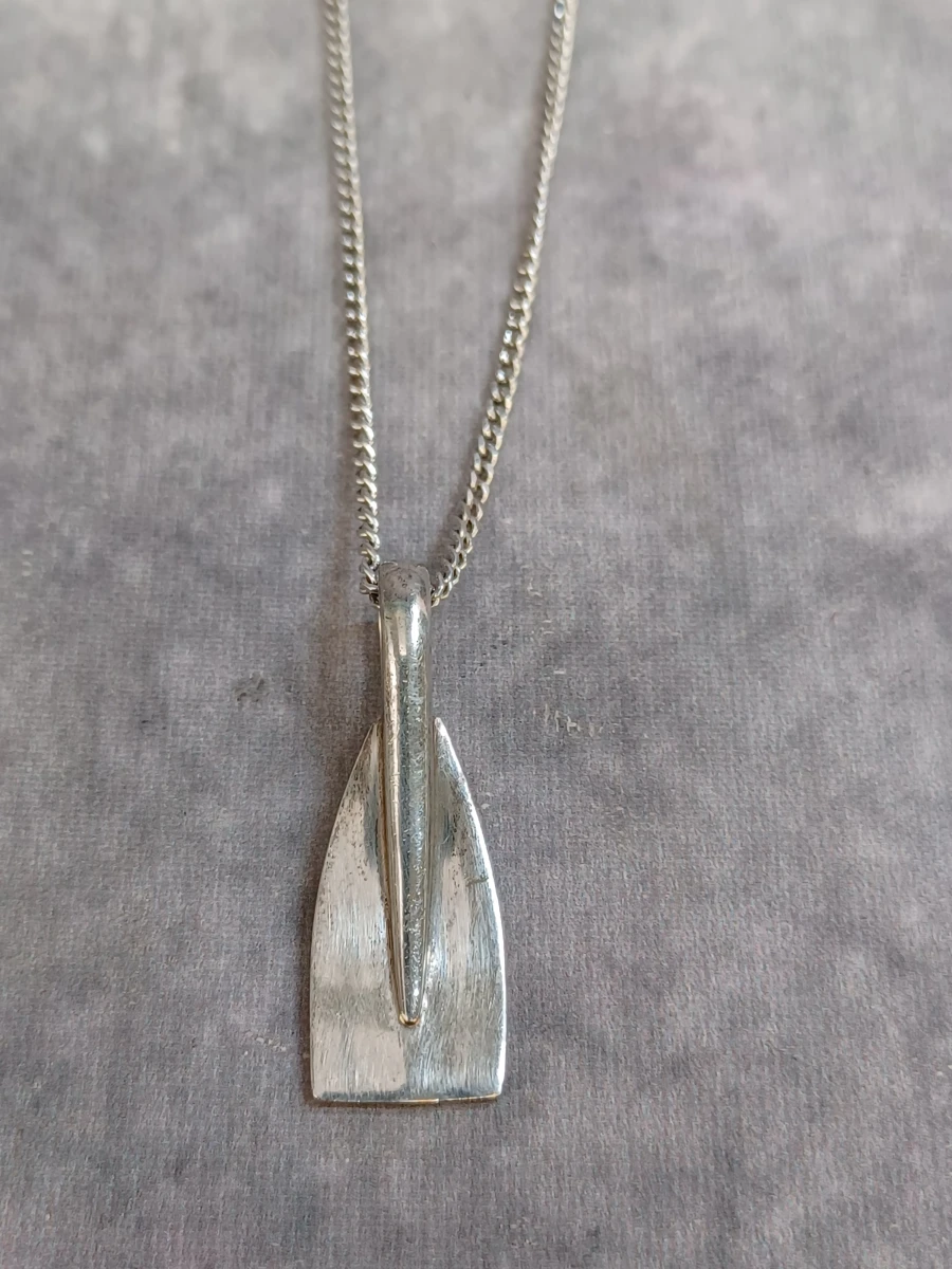 Zilveren ketting met roeispaan hanger - 925 Zilver - foto 3