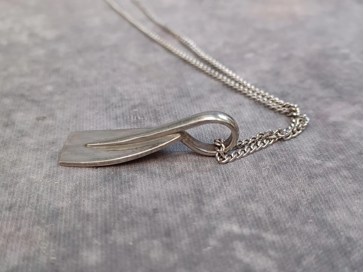 Zilveren ketting met roeispaan hanger - 925 Zilver - foto 5