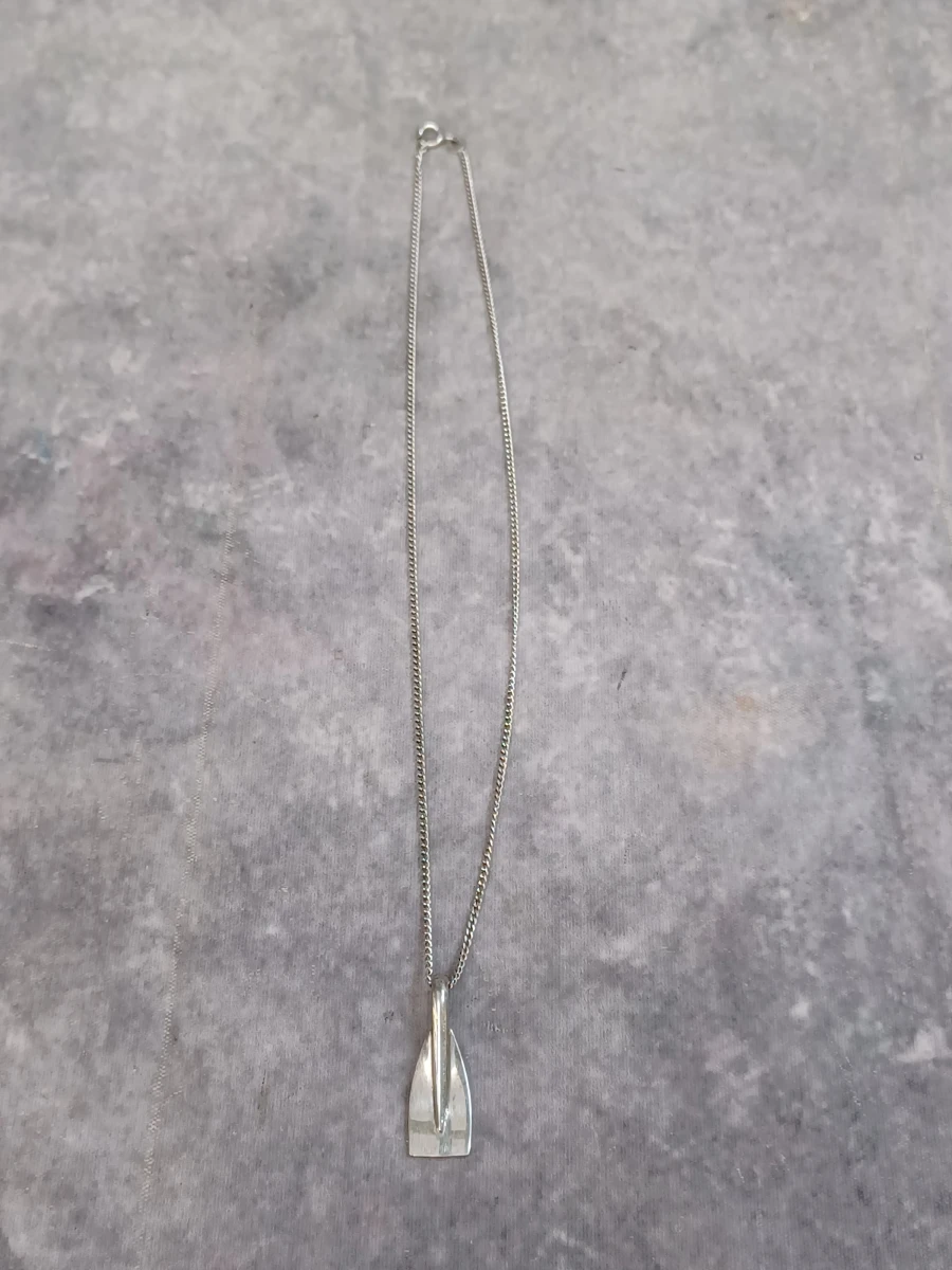 Zilveren ketting met roeispaan hanger - 925 Zilver - foto 2