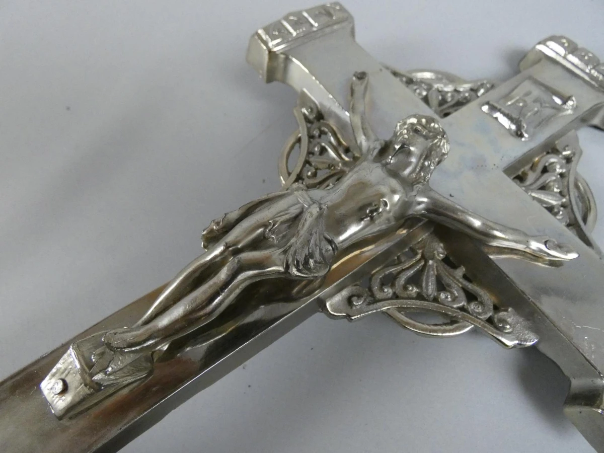 Belgisch Liturgisch Kruisbeeld / Altaarcrucis - foto 10