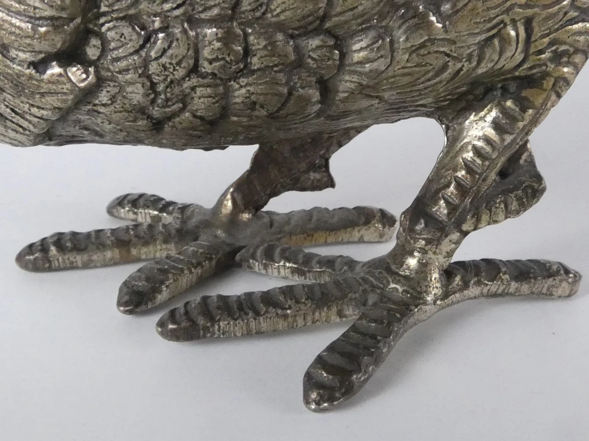 Set van 2 decoratieve metalen haan beelden - foto 5