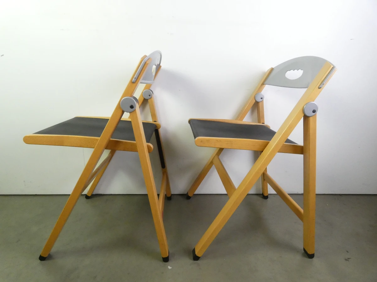 Italiaanse inklapbare eetkamerstoelen jaren 80 - Foppapedretti - foto 4