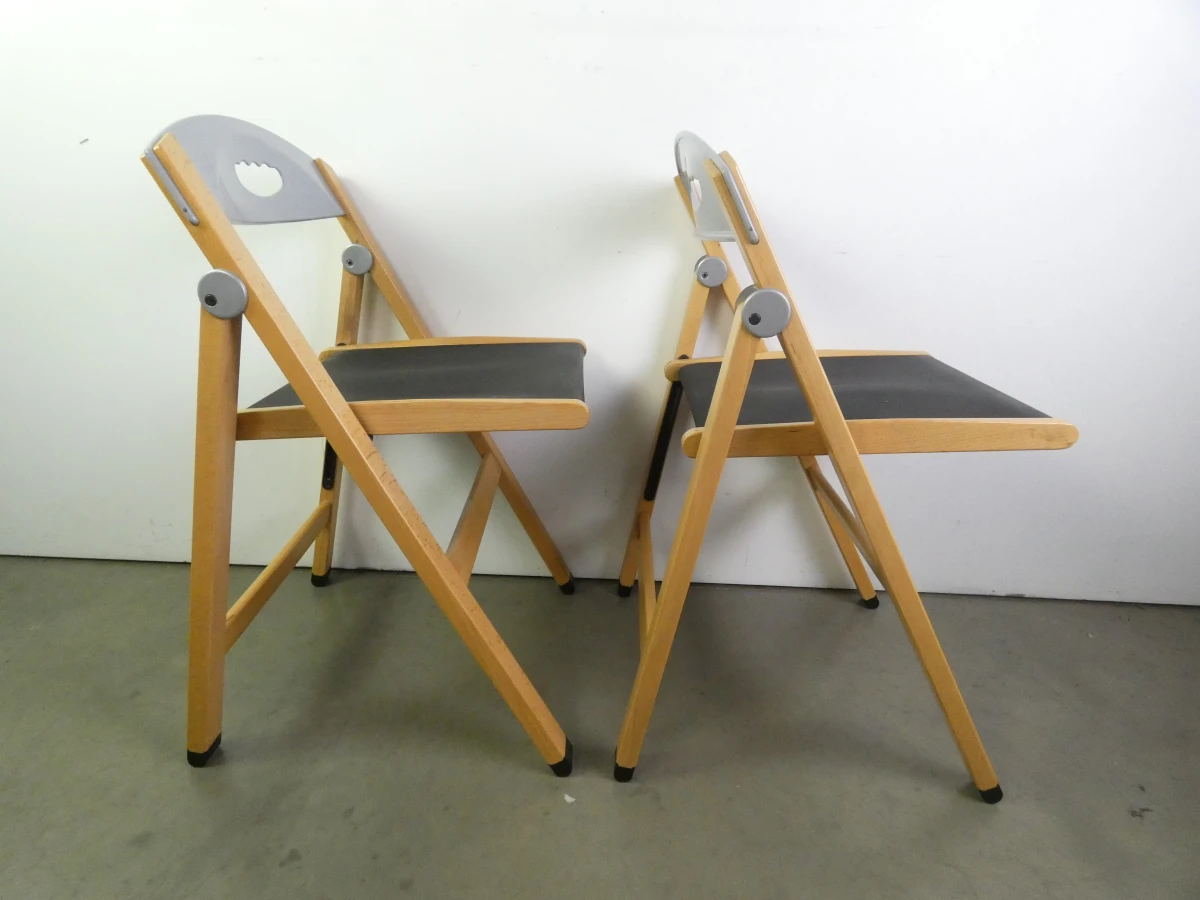 Italiaanse inklapbare eetkamerstoelen jaren 80 - Foppapedretti - foto 5