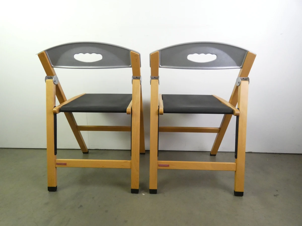 Italiaanse inklapbare eetkamerstoelen jaren 80 - Foppapedretti - foto 6