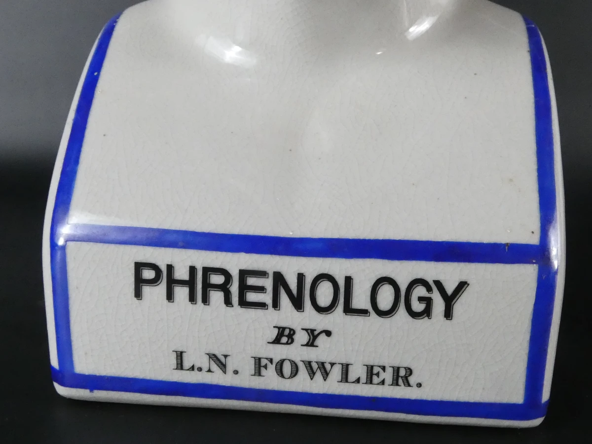 Keramisch hoofd Phrenologie model L.N. Fowler - foto 6