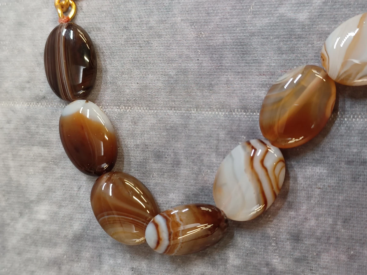 Ketting met natuurlijke agaten en geode-hanger - foto 9