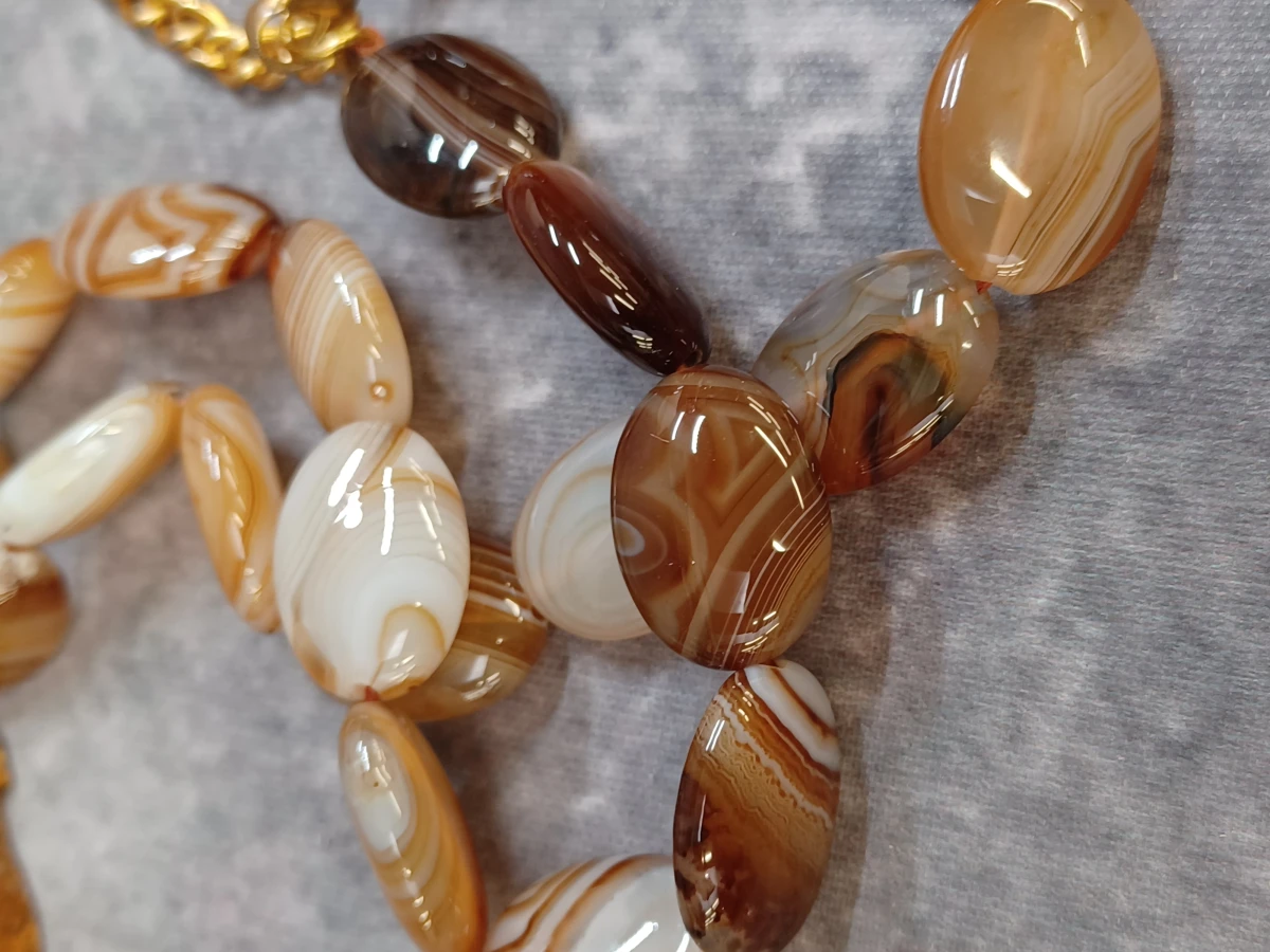 Ketting met natuurlijke agaten en geode-hanger - foto 6