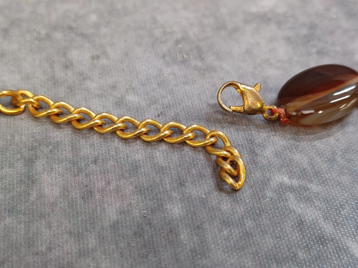 Ketting met natuurlijke agaten en geode-hanger - foto 11