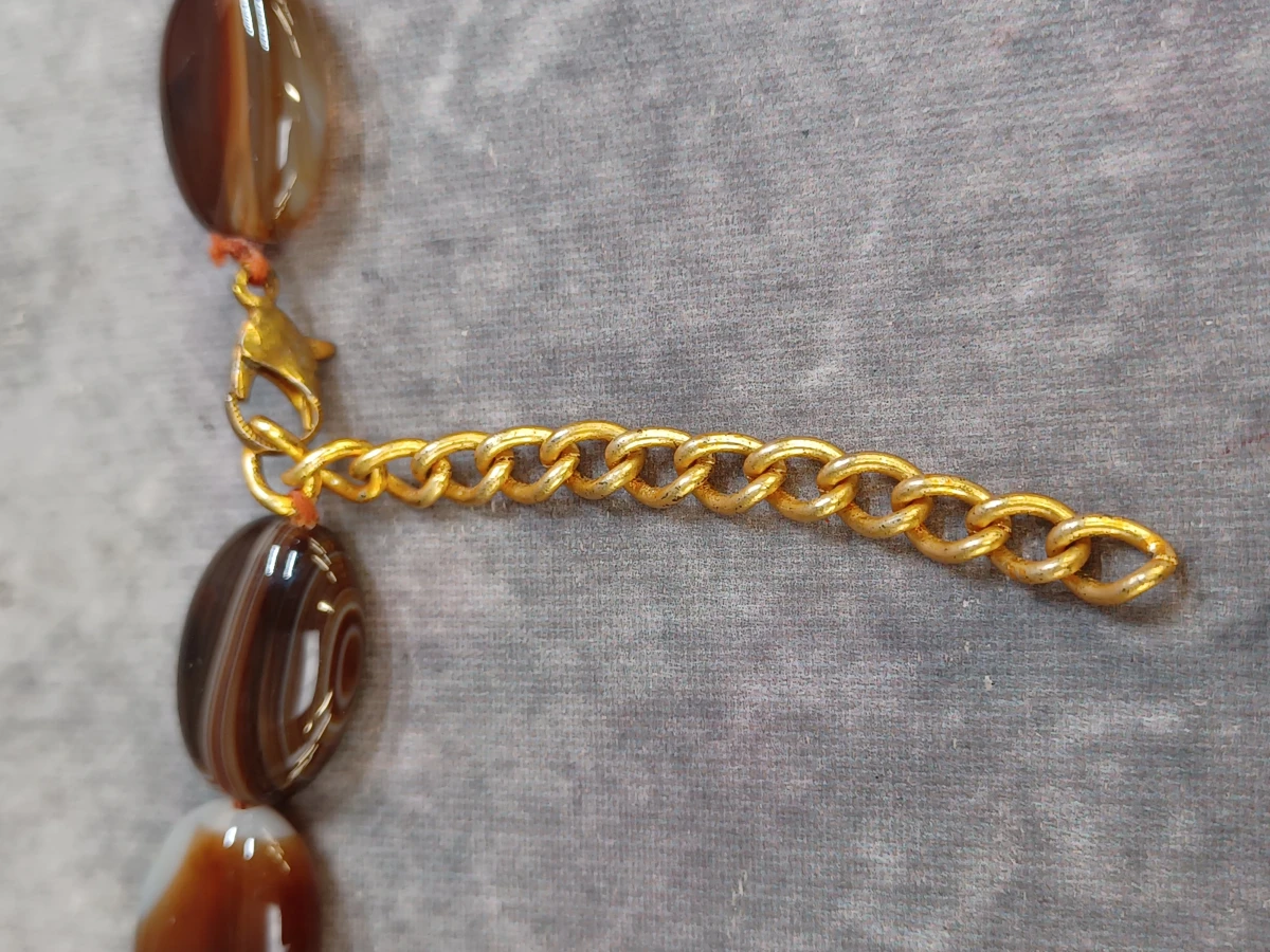Ketting met natuurlijke agaten en geode-hanger - foto 7