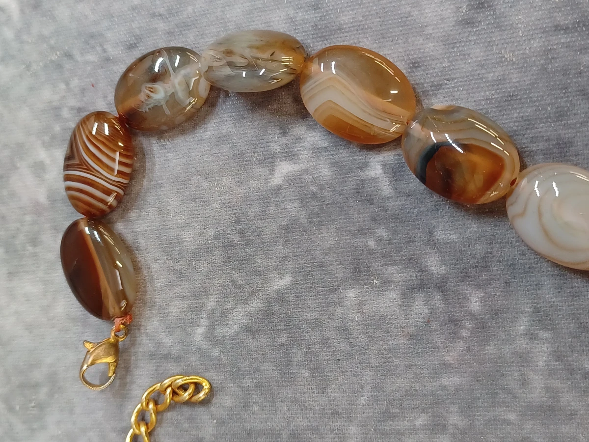 Ketting met natuurlijke agaten en geode-hanger - foto 10