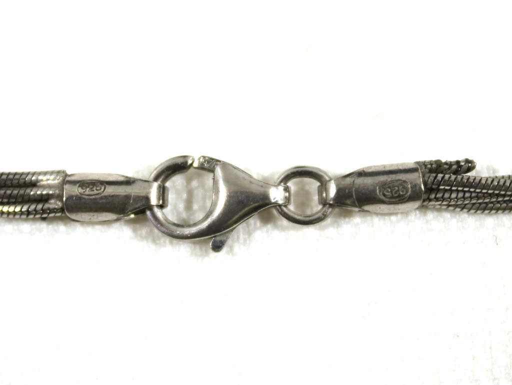 Kunstzinnige 925 Zilveren Halsketting + Hanger - foto 5