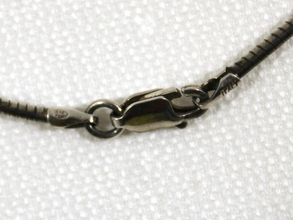 Fraaie 925 Zilveren Halsketting + Hanger - foto 6