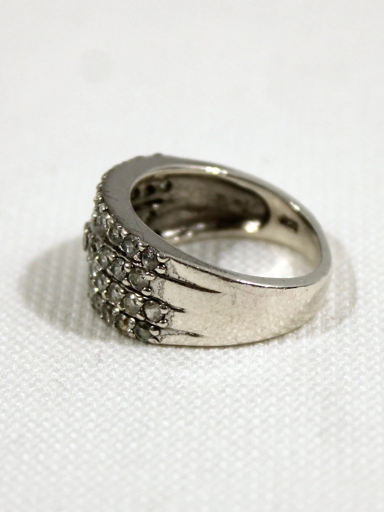 925 Zilveren Ring met Steentjes - foto 2
