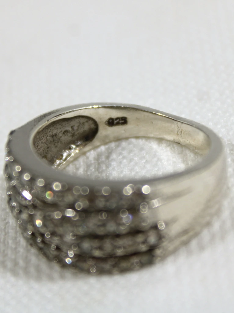 925 Zilveren Ring met Steentjes - foto 6