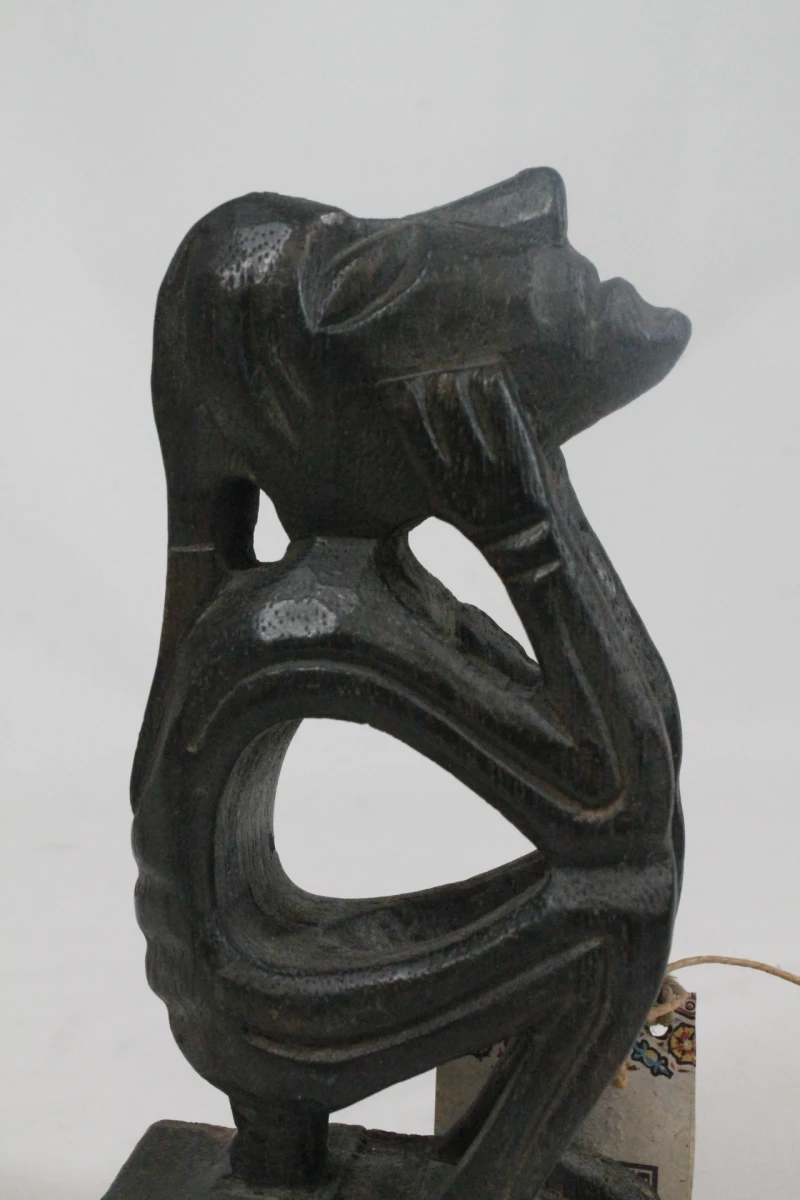 Houten Afrikaanse beeldje van Fair Trade - foto 6