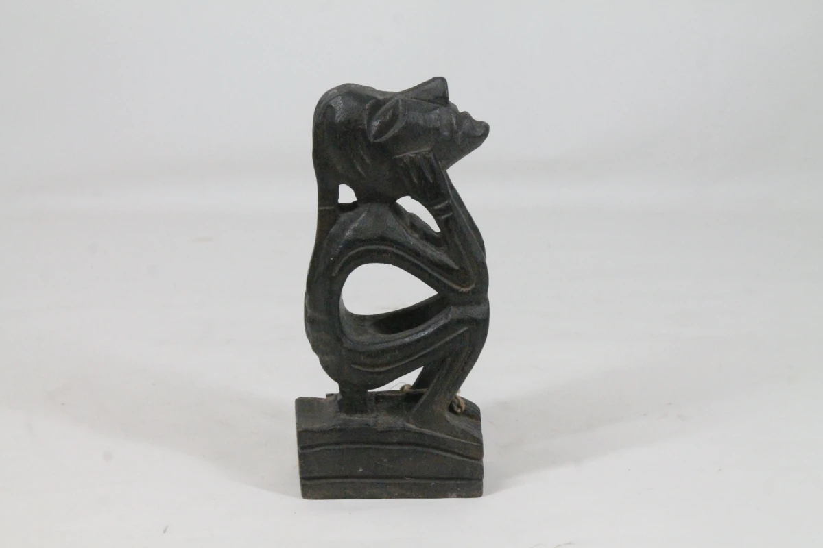 Houten Afrikaanse beeldje van Fair Trade - foto 5