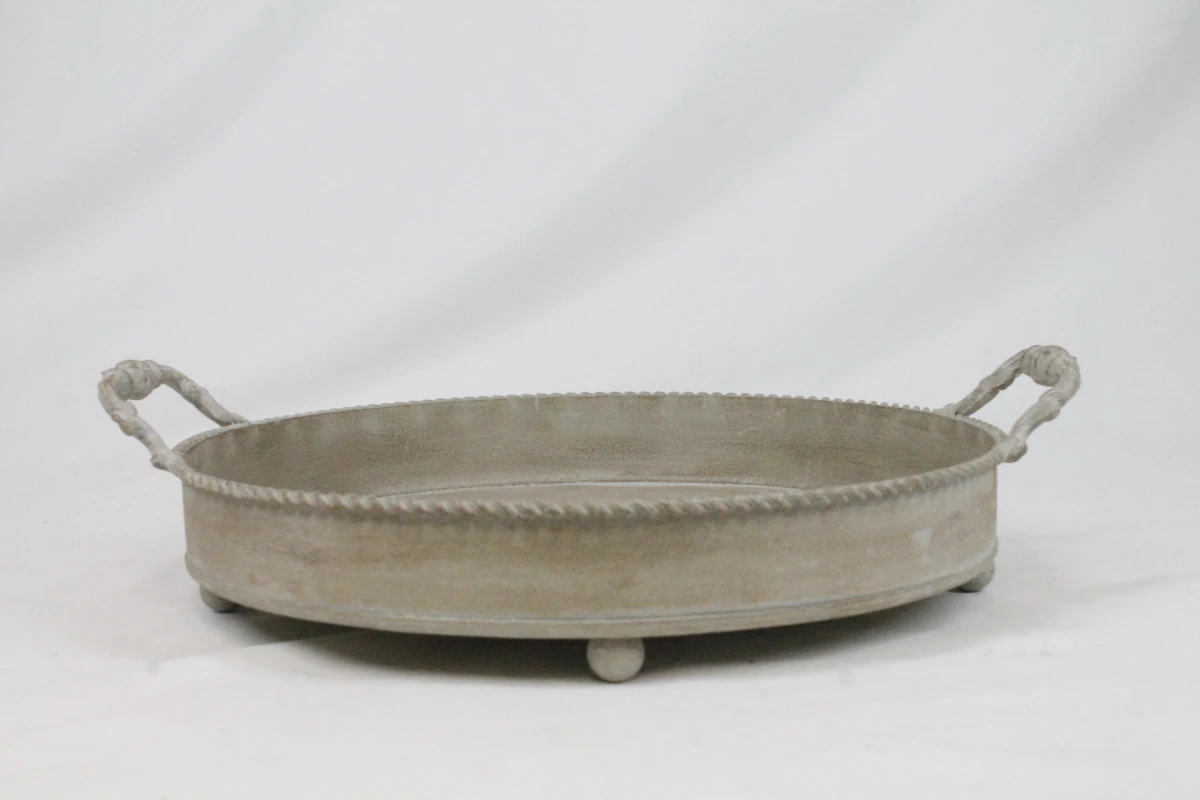 Vintage decoratief metalen dienblad - foto 3