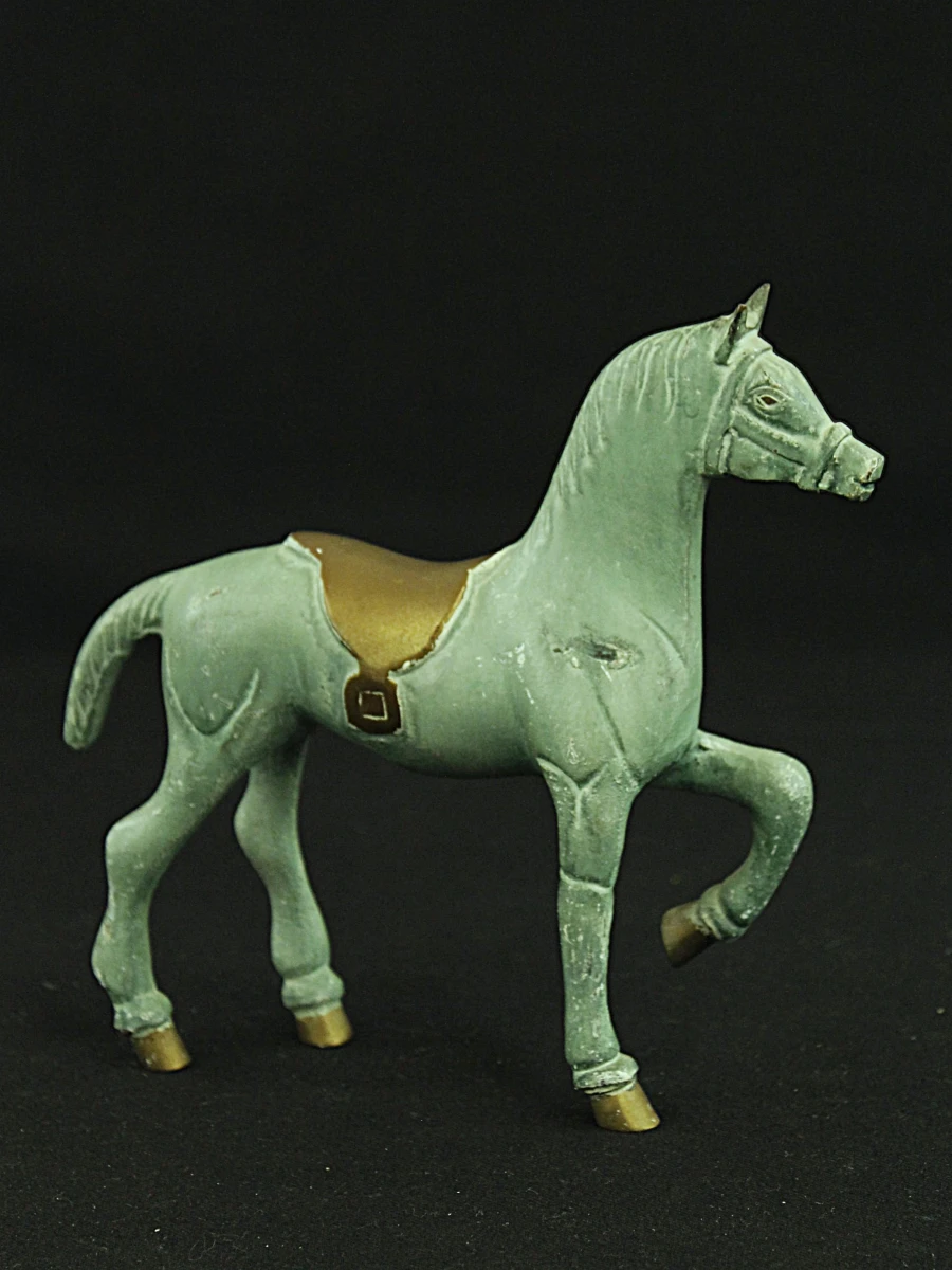 Set van 2 metalen paardenbeeldjes (Paard & Veulen) – Chinese stijl - foto 4