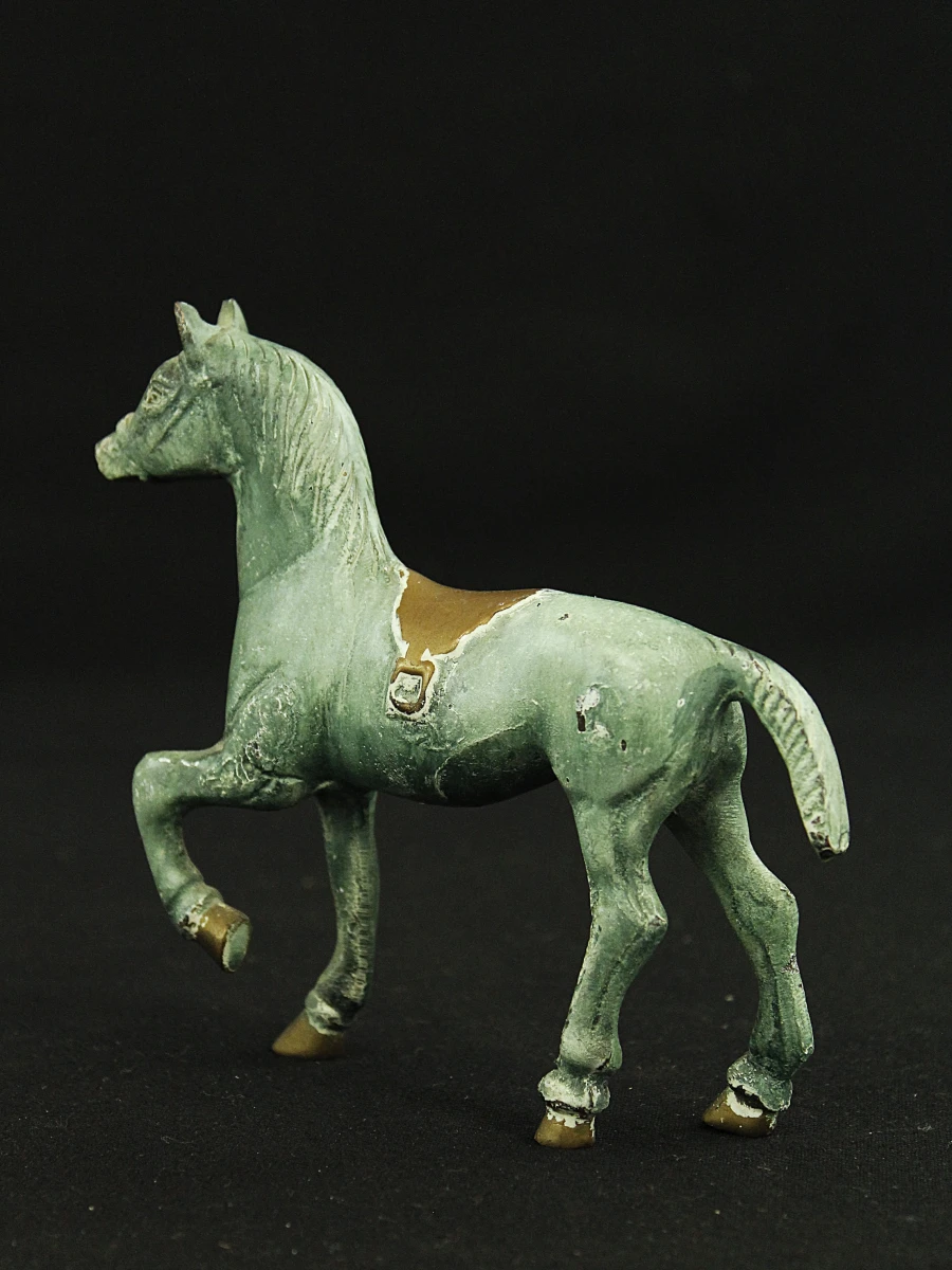 Set van 2 metalen paardenbeeldjes (Paard & Veulen) – Chinese stijl - foto 5