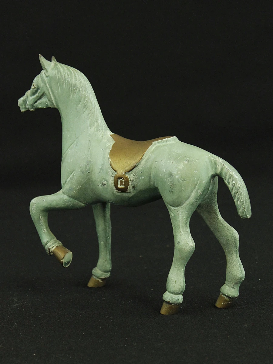 Set van 2 metalen paardenbeeldjes (Paard & Veulen) – Chinese stijl - foto 6