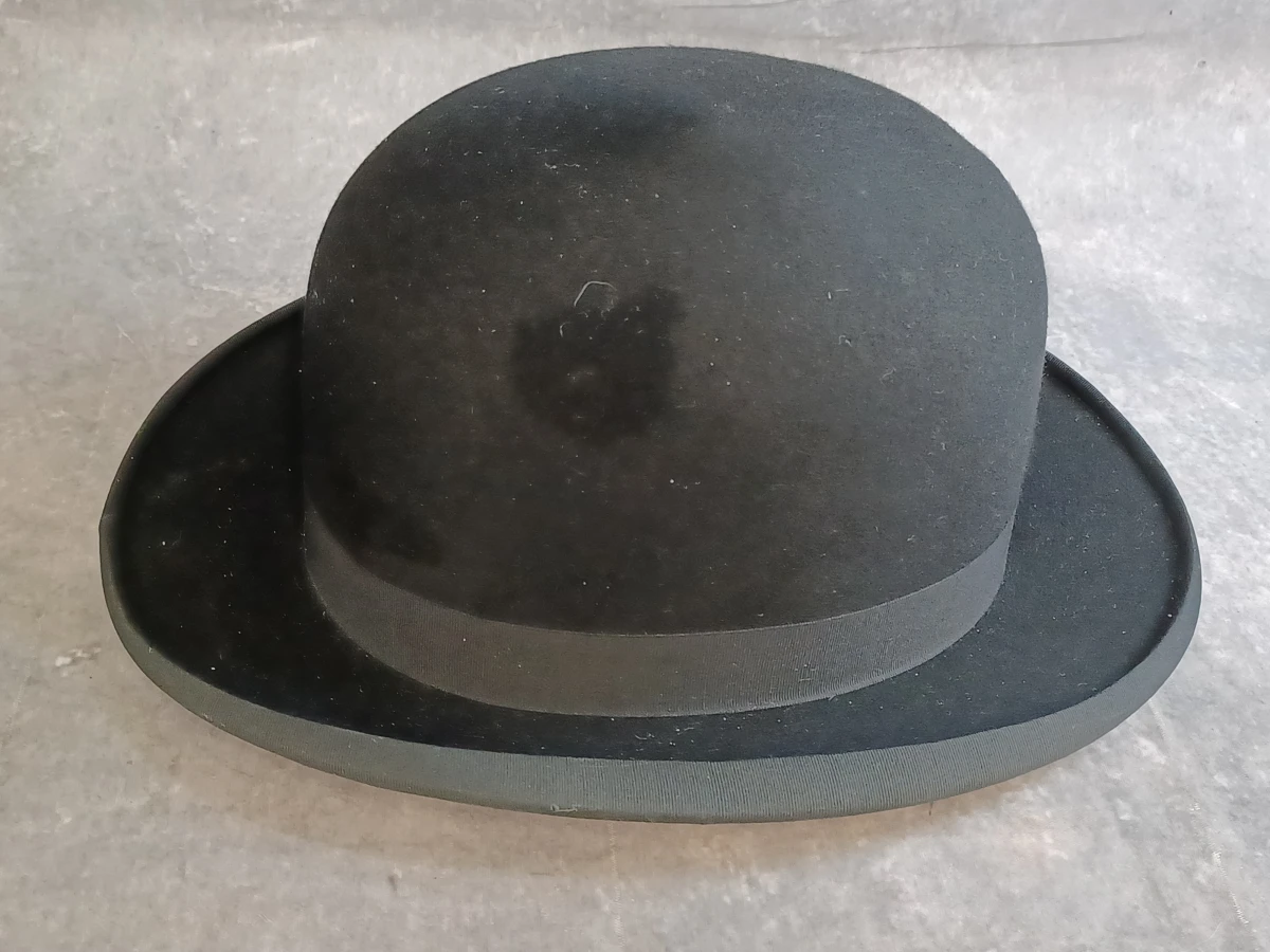 Klassieke zwarte bolhoed - Vintage "Superior Quality" vilt - foto 4