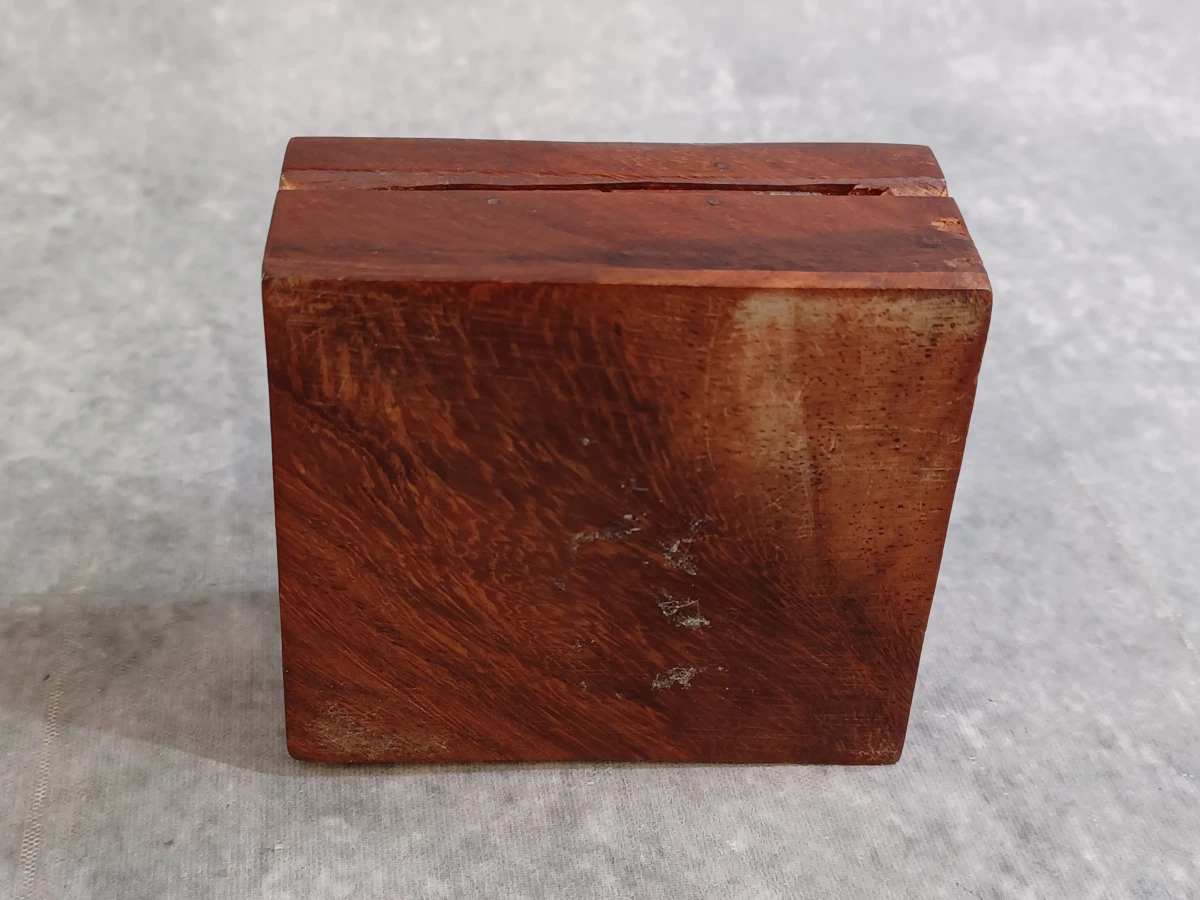 Vintage koperen zakkompas "Ross London" met houten kistje - foto 13