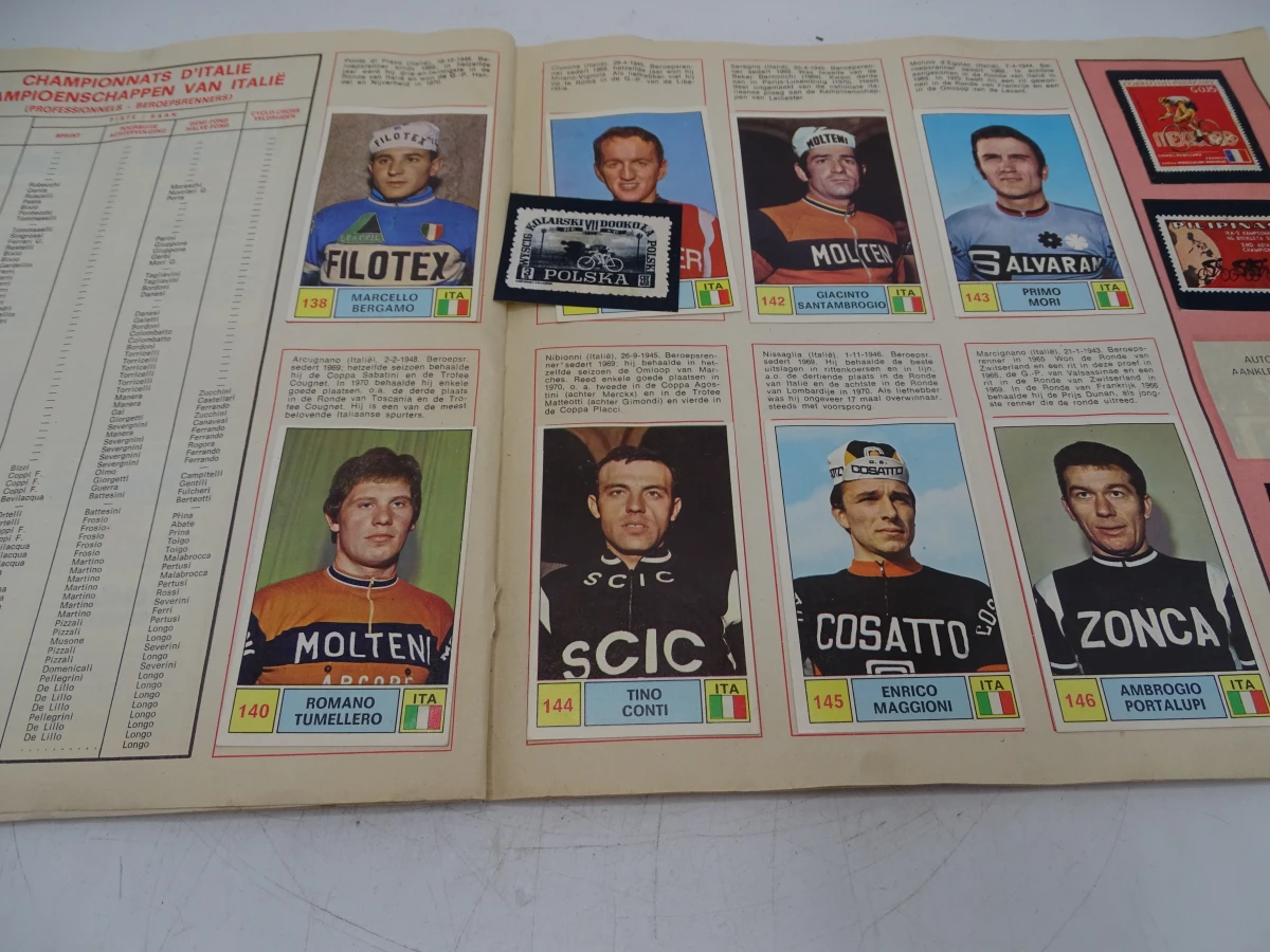 Verzameling oude Panini voetbal- en wielrenstickers 1971-1977 - foto 17