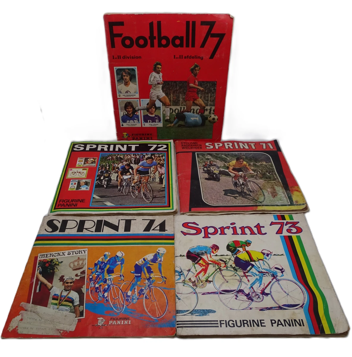 Verzameling oude Panini voetbal- en wielrenstickers 1971-1977 - foto 1