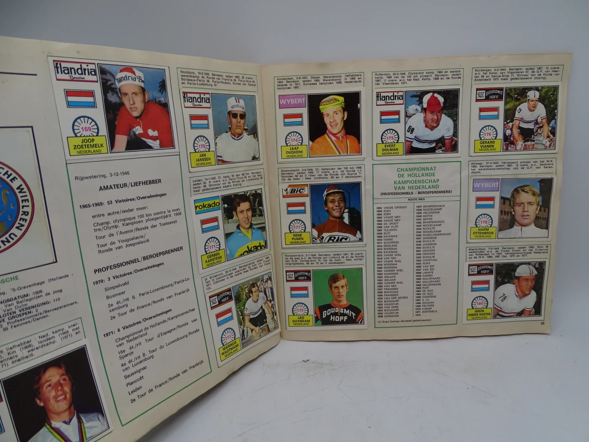 Verzameling oude Panini voetbal- en wielrenstickers 1971-1977 - foto 31