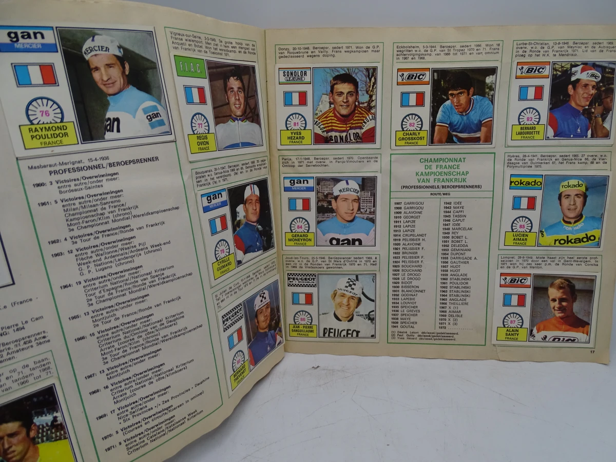 Verzameling oude Panini voetbal- en wielrenstickers 1971-1977 - foto 27