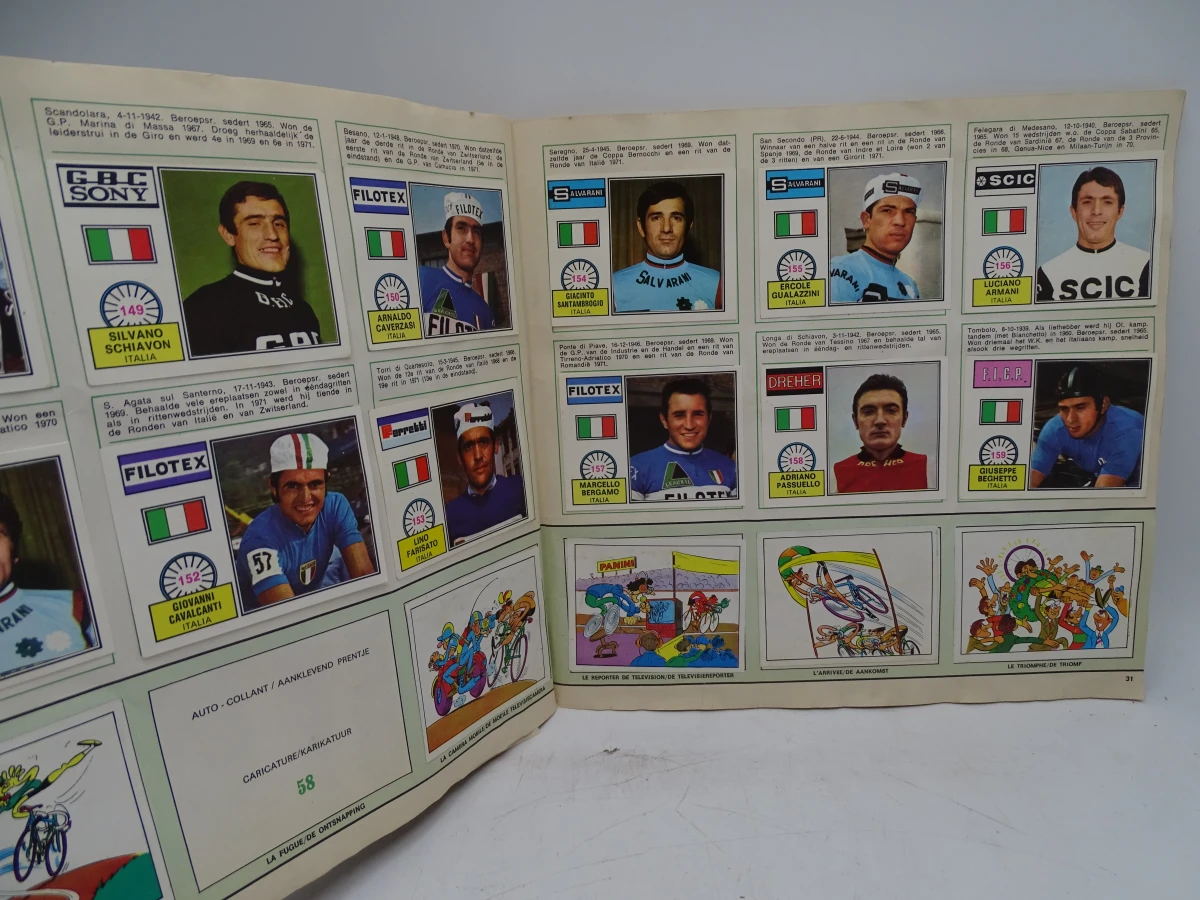 Verzameling oude Panini voetbal- en wielrenstickers 1971-1977 - foto 30