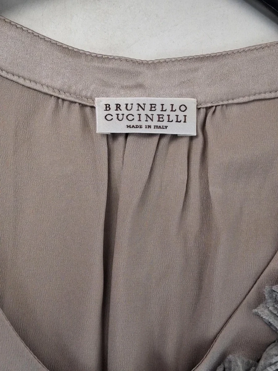 luxe mouwloze zijden top van het Italiaanse designermerk Brunello Cucinelli - foto 4