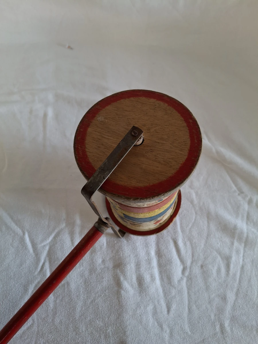 Vintage houten muziekwals speelgoed - foto 6