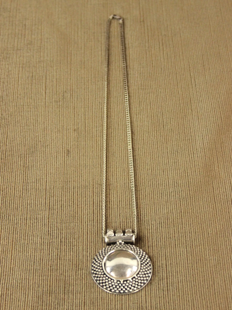 Sterling zilveren ketting met handgemaakte Indiase hanger - foto 3
