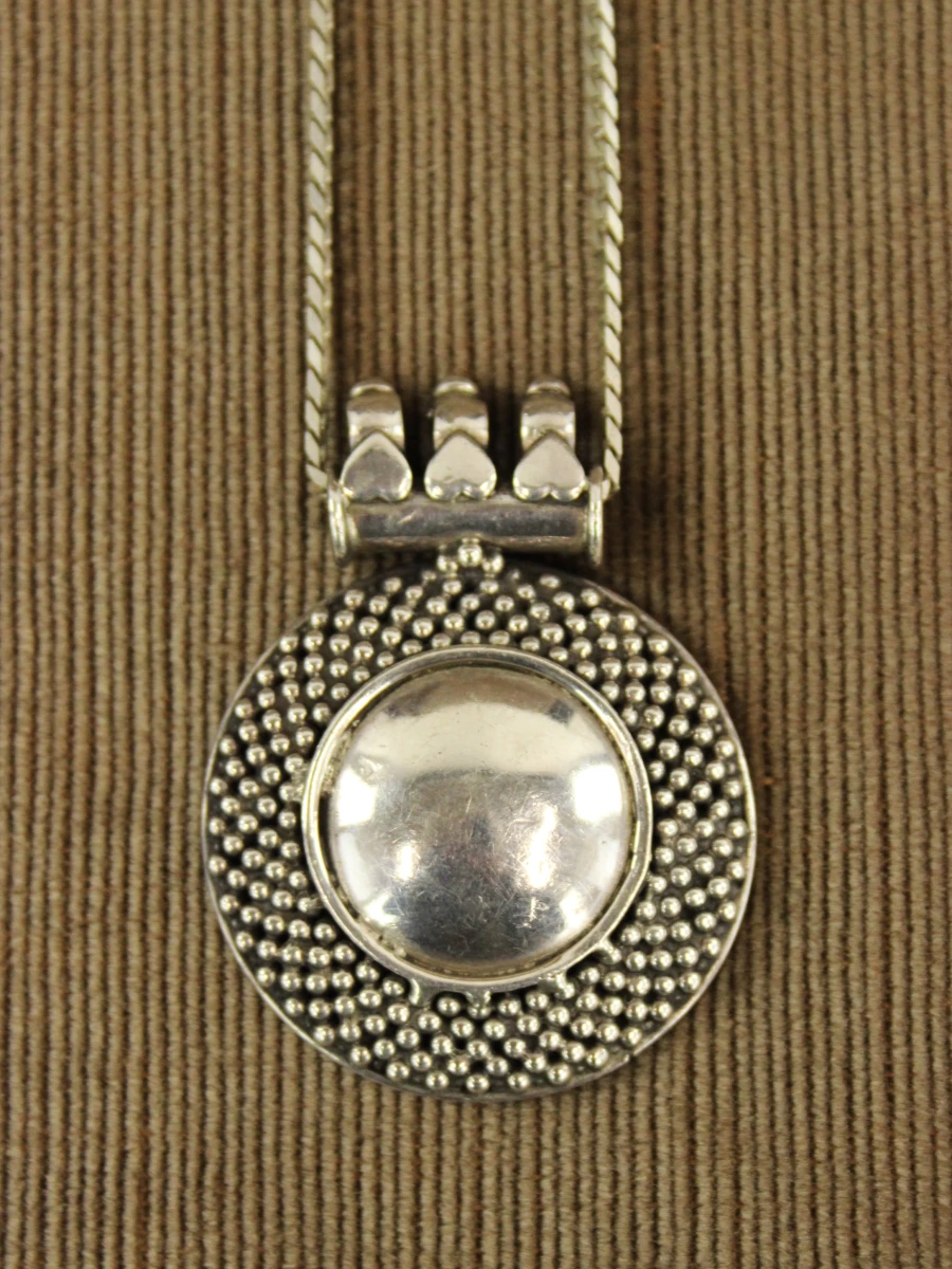 Sterling zilveren ketting met handgemaakte Indiase hanger - foto 4