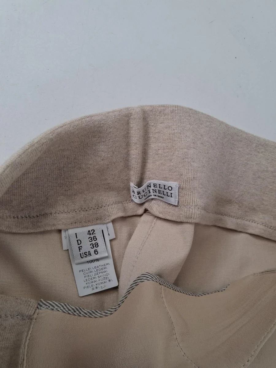Brunello Cucinelli lederen broek - foto 3