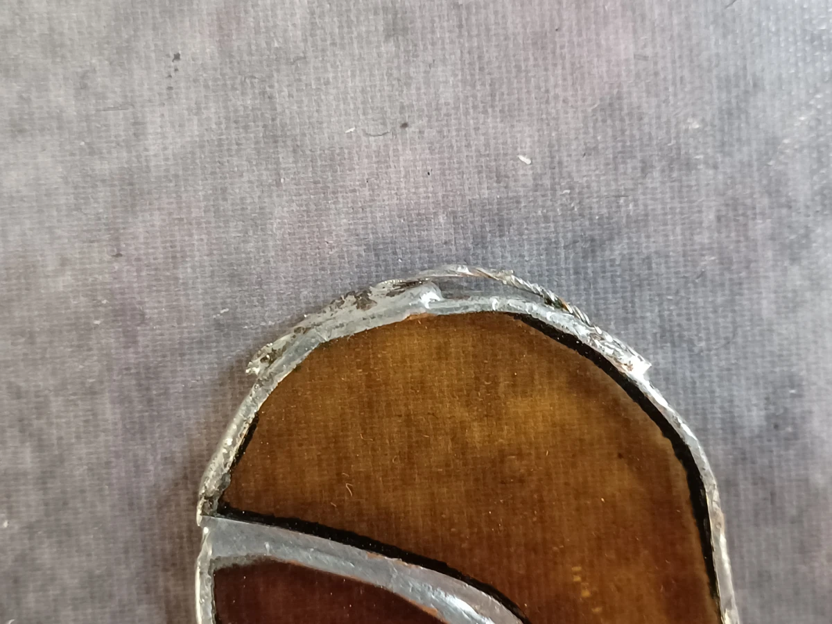 Set van 3 handgemaakte glas-in-lood engelen - Tiffany-stijl - foto 9