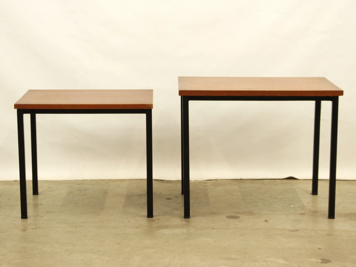 Vintage Nesting Tables (2-delig) – Toegeschreven aan Cees Braakman voor Pastoe (Jaren '60) - foto 2