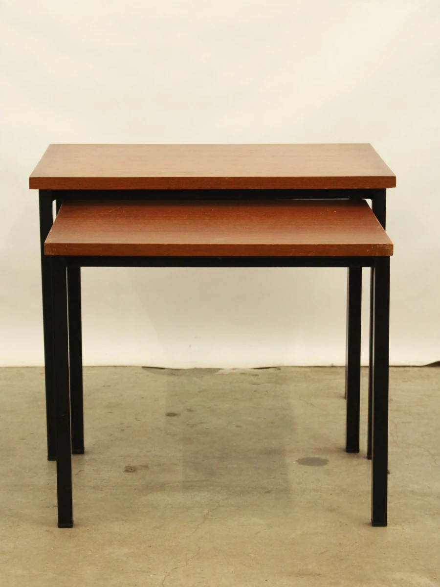 Vintage Nesting Tables (2-delig) – Toegeschreven aan Cees Braakman voor Pastoe (Jaren '60) - foto 3