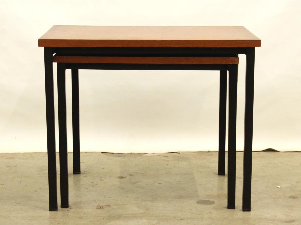 Vintage Nesting Tables (2-delig) – Toegeschreven aan Cees Braakman voor Pastoe (Jaren '60) - foto 4