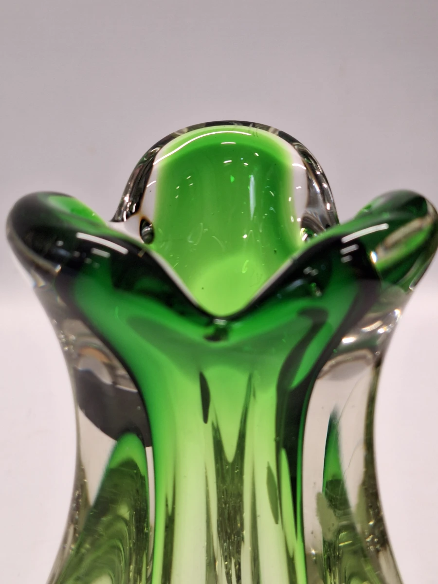 Belgische Doyen design vaas van zwaar mondgeblazen glas - Mid-Century Modern - foto 8