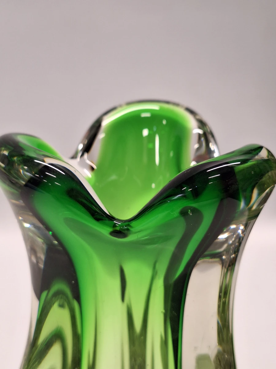 Belgische Doyen design vaas van zwaar mondgeblazen glas - Mid-Century Modern - foto 7