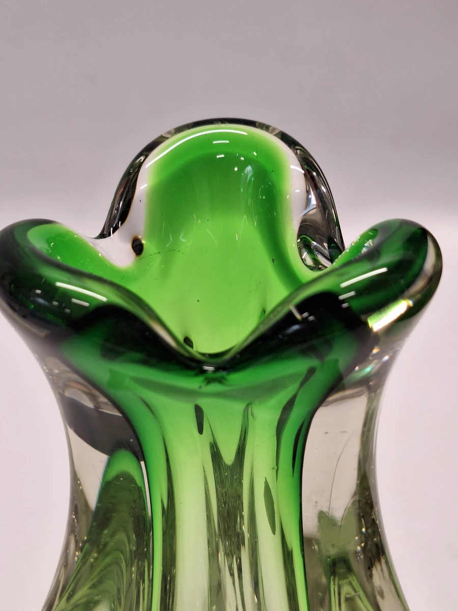 Belgische Doyen design vaas van zwaar mondgeblazen glas - Mid-Century Modern - foto 9