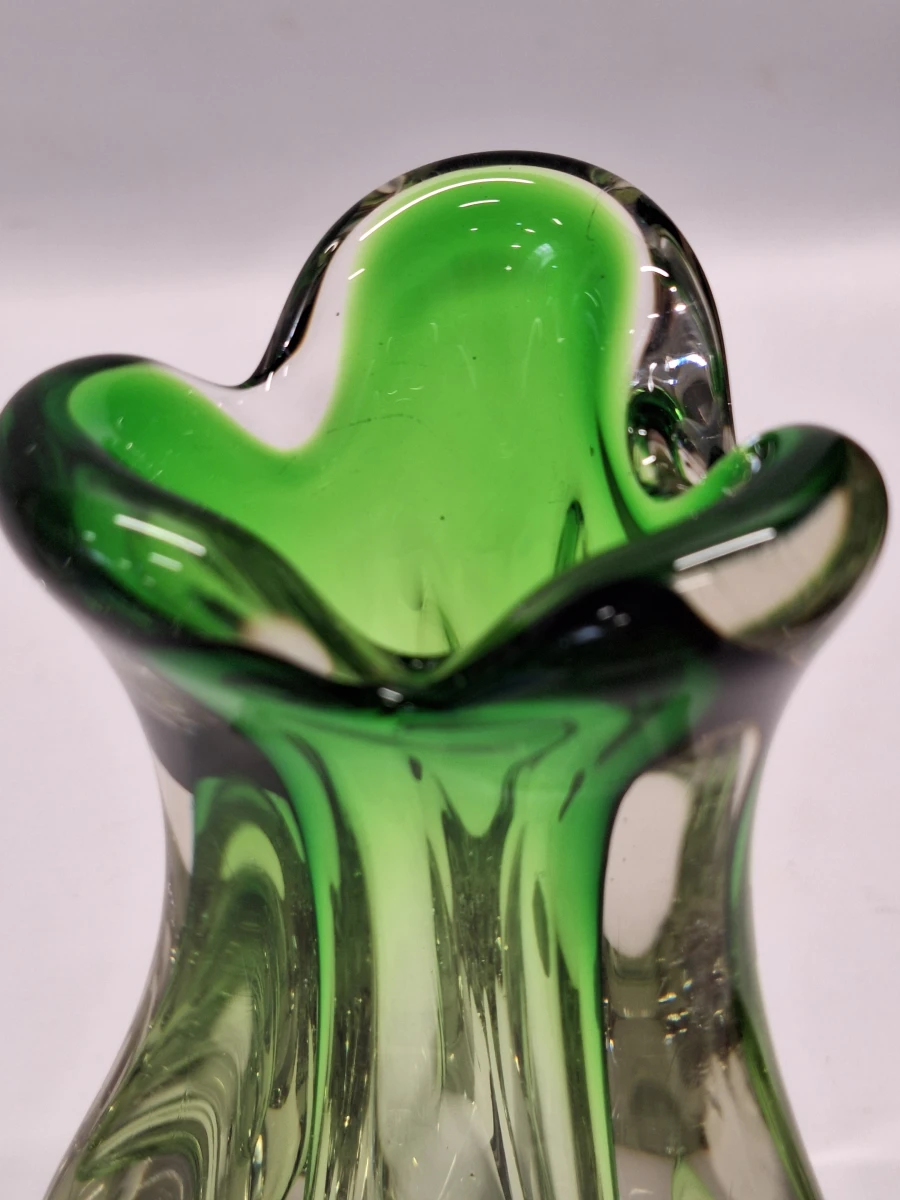 Belgische Doyen design vaas van zwaar mondgeblazen glas - Mid-Century Modern - foto 6